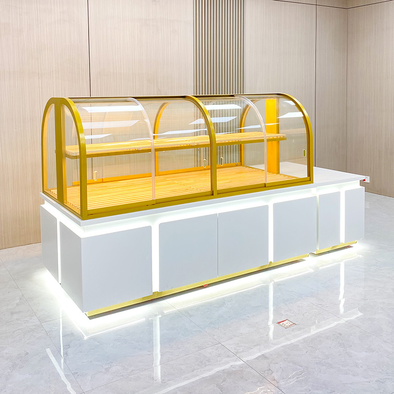 Изогнутый островный хлебный шкаф