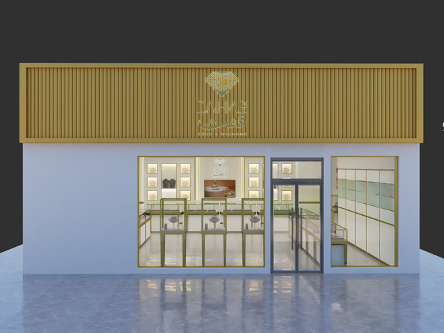 Элегантный фасад ювелирного магазина Dahab: проблеск роскоши